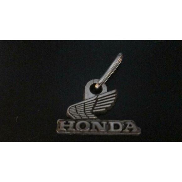 Honda Jacket Zipper Pull Antiqued silvertone wing Logo Motorcycle 1970s New - Picture 1 of 2